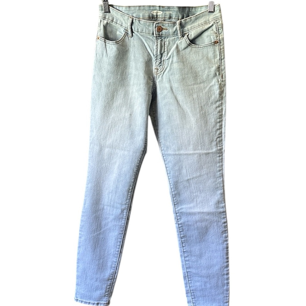 Old Navy Super Skinny Mid Rise Light Blue Denim Jeans size 6